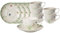 Villeroy & Boch Colourful Spring Kaffeetassen mit Untertassen 6er Set, 230 ml, Tassen-Untertassen-Set mit Schmetterlingen- & Blumen-Dekor, Premium Porzellan, Bunt