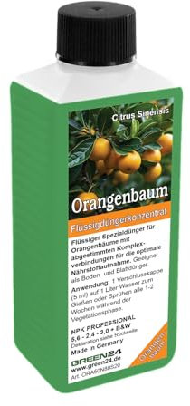 Orangenbaum-Dünger – Citrus Sinensis professionell pflegen und düngen 250ml Flüssigdünger