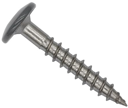 TWISTEC Trespo Vis de façade, de terrasse, à bois, vis à panneaux d'aggloméré en acier inoxydable - Bardage bois, Construction de façade (gris poussière RAL7037, 4,8 x 38 mm)