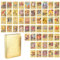 Zenithle Packung Mit 55 Pcs Cartoon Karten Silber Gold Seltene Karten Set,Sammelkartenspiel Keine Duplikate Karikaturen Comics Sammelkarten Einschließlich Verschiedener Seltener Folienkarten(A Gold)