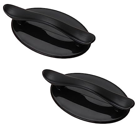 Mipcase 2stücke Türgriff Schwarz Für Schrank Und Schublade Türknauf Aus Kunststoff Selbstklebend Möbelzubehör Türknaufersatz Für Kleiderschrankgriffe