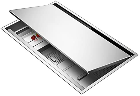 ZQFHSX Évier de Cuisine à Une cuve, Poubelle argentée avec Couvercle, Lave-Tasses, évier sous Plan de Travail Intelligent et dissimulé de Grande capacité en Acier Inoxydable (Couleur : AR
