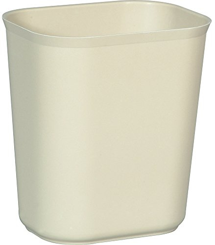 Rubbermaid Commercial Products Fire Resistant Wastebasket 14 Qt/3.5 GAL Beige for Hospitals/Schools/Hotels/Offices/Homes