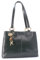 Catwalk Collection Handbags - Damen Leder Schultertasche - Handtasche Mittelgroß - Tote Bag - Arbeitstasche - BELLSTONE - Grün