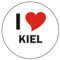 INDIGOS UG Auto Aufkleber I Love Kiel 8 cm - Autoaufkleber - KFZ Sticker selbstklebend - für Motorrad, Fenster oder Heckscheibe - wetterfest & UV-beständig