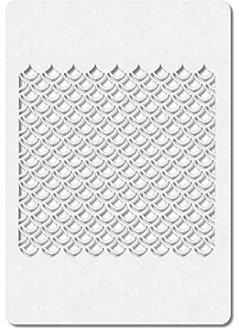 Herterich Products Airbrush Schablone Drachen Schuppen | Dragon Skin Stencil für Graffiti & Tattoo | Wiederverwendbar & Lösungsmittelresistent | Mylar 0,1-0,2 cm | Für Sprays, Acryl & Airbrush