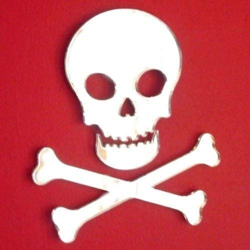 Piraten Totenkopf, 45 cm x 41 cm, 3-teilig)