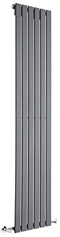 Milano Alpha - Anthracite Vertical Single Flat Panel Radiator - 1780mm x 420mm