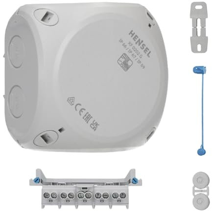Hensel KF 0202 G Abzweigdose, Feuchtraumdose, Kabelabzweigkasten IP66/67/69 2,5mm² mit Klemmen