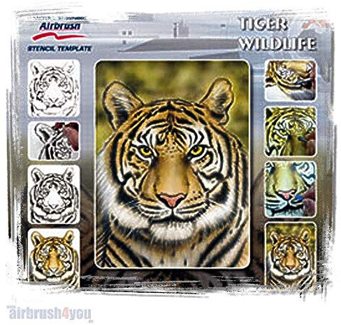 Airbrush-Schablone A4 Tiger Wildlife