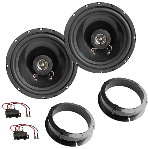 Sound-Way Kit Altavoces con adaptadore y Cables compatibles con Volkswagen Golf IV/Bora/Passat 16,5 cm 120 Watt