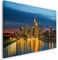 Feeby. Wandbild - 1 Teilig - 40x50 cm, Leinwand Bild Leinwandbilder Bilder Wandbilder Kunstdruck, MAIN TOWER, FRANKFURT AM MAIN, DEUTSCHLAND, ARCHITEKTUR, BLAU