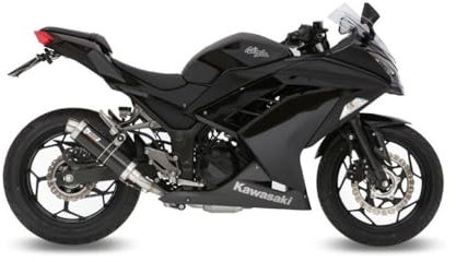Mivv K.038.LXB kompatibel mit Kawasaki NINJA 300 2013/2016 SLIP-ON AUSPUFF GP STEEL BLACK