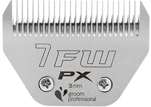 GROOM PROFESSIONAL Pro X Wide Clipper Blade for Dog Grooming - Detachable Clipper Blade - Hardened Steel - Excellent Resistance to Wear & Excellent Cutting Performance - Replacement Blade - 7F