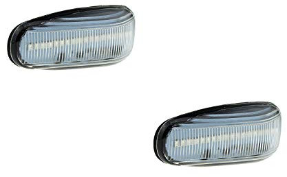 LETRONIX LED Seitenblinker Blinker Module Klar Silber geeignet für E-Klasse W210 1995-2002 mit E-Prüfzeichen