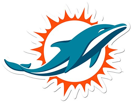 Siskiyou Sports NFL Fan Shop Miami Dolphins Auto Decal 8 inch sheet Team Color