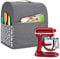 Yarwo Stand Mixer Cover, Protective Dust Cover with Top Handle and Pockets for All 5.7 and 7.6 Litre Stand Mixer and Accessories (Large, Grey with Arrow Pattern)