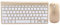 VBESTLIFE Wireless Keyboard and Mouse, 2.4G Ultra-Thin Wireless Keyboard + Mouse Set, Mute Mini Home Office Computer Keyboard Mouse Combo(Gold)
