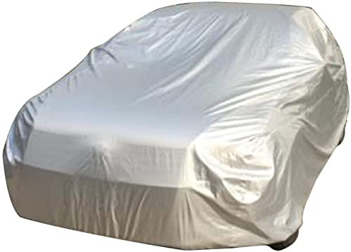 logei® Autogarage Ganzgarage Abdeckung Garage Abdeckplane Autoplane wasserdicht spezielles Cover für Rückspiegel gut Qualität, 406 x 165 x 120cm, Silber