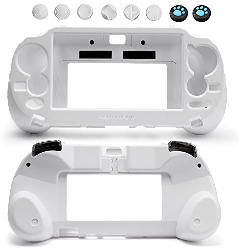 CHENLAN L2 R2 Trigger Hand Grip Shell Controller Protective Case for Sony Playstation PS Vita 1000 （White）
