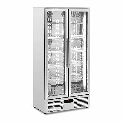 Royal Catering Nevera Expositora de Bebidas para Hostelería RC-BC003 (Volumen: 458 L, Puerta de vidrio templado de doble pared, 2 - 10 °C)