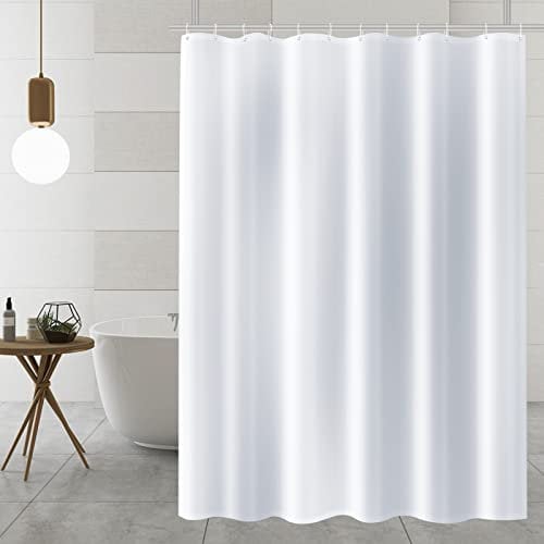 AiQInu Tenda Doccia Tessuto, Tenda Vasca da Bagno 180 x 180cm Antimuffa Impermeabile Ecologico Tende Doccia Lavabile con 12 Ganci Antiruggine
