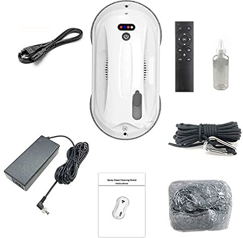 UIBAO Smart Window Cleaner Robot with Auto Water Spray,Household Cleaner Glass Cleaning Robotic with APP & Remote Dual-Control for Outdoor/Indoor Highrise Windows/Glass/Mirror