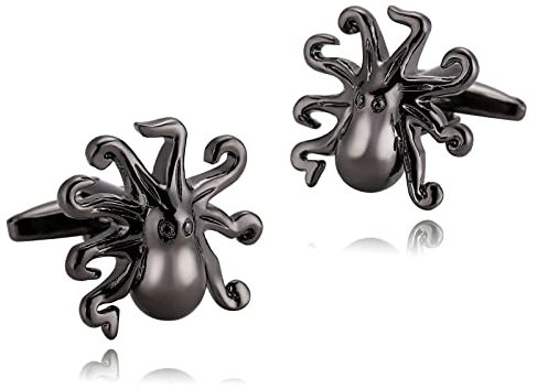 Manschettenknöpfe Herren Nerd, Manschettenknöpfe Herren Nerd Edelstahl Krake für Tuxedo Hemden Geschäft 2.2X2.2CM