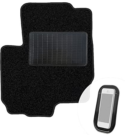 moto-MOLTICO Fahrer Fußmatte Auto Velours Fahrerseite Autoteppiche Schwarz Fahrermatte 1-teilig passend für Mitsubishi Colt 2005-2012