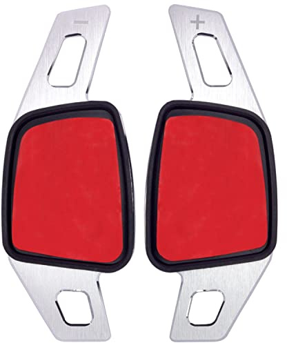 Overdrive-Racing Schaltwippen Verlängerung Kompatibel mit Audi A1 A3 S3 A4 S4 A5 S5 Q2 SQ2 Q3 Q5 SQ5 Q7 SQ7 Q8 SQ8 TT TTS DSG S-Tronic Silber Typ-C Alu Shift Paddles Extensions Lenkrad Schaltung