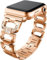 PINHEN Compatibile con Cinturino Apple Watch 41mm 45mm,Metallo Acciaio Inossidabile con Cinturino di Ricambio Crystal Diamond Shiny Strass per iWatch Serie 8/7/6/5/4/3/2/1/SE (41/40/38mm,Rose Gold 1)