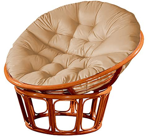 Treer Papasan Chair Cushion Outdoor Round Hanging Egg Swing Indoor Courtyard Garden/Soft Thicken Seat Pad, without Chair (100cm,Camel)