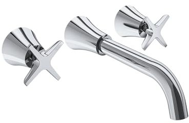 RAMON SOLER 912001 ADAGIO Grifo Bimando Pared de lavabo Empotrado Cromo