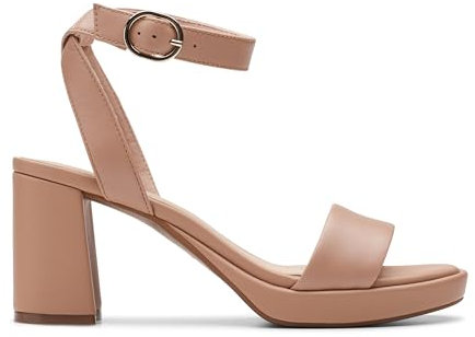 Clarks Women's AmbyrLyn Bay Pump, Warm Beige Lea, 8 UK