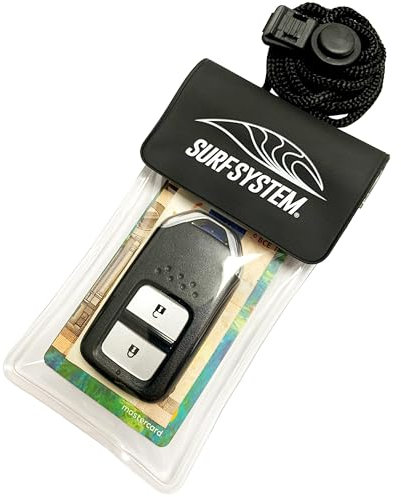 Surf System Étui étanche IPX8 compact pour la natation, le surf et les sports nautiques, claire, Étui à clé