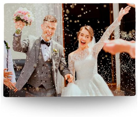 Premium Personalised Chopping Board Add Own Photo Logo or Text Toughened Glass with Edge-to-Edge Customised Print - Chinchilla Finish (Medium 20x28cm)