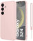 Qasyfanc Cover Per Samsung Galaxy S24 / S25 5G con Protezione Fotocamera, Custodia Samsung Galaxy S24 / S25 5G Silicone TPU con Strato Interno in Fibra, Morbida, Antiurto, Sottile, Sottile, Rosa