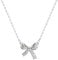 GAUEIOUR Sterling Silver Bow Necklace for Women, Butterfly Collarbone Necklace with Cubic Zirconia Stones, Light Luxury Sparkling Minimalist Design, Women's Fashion Jewelry