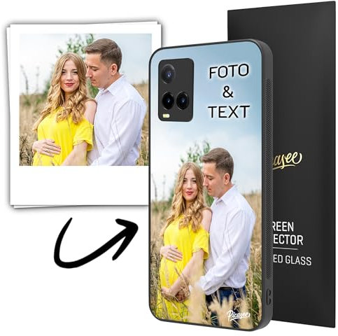 PICASEE Vivo Y72 5G Hülle - Personalisierte Handyhülle für Vivo Y72 5G Case | Handyhülle selber gestalten mit Fallschutz 5m - personalisiert Ultimate Handyhülle + Foto