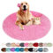 nvdsivee Hundebett Rund Katzenbett PlüSch Hundebetten Maschinenwaschbar Hundematte Hundekissen für Kleine Mittelgroße Grosse Hunde mit Rutschfestem Boden Rosa 120cm