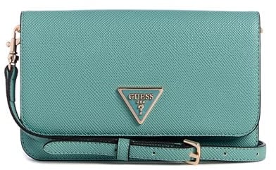 GUESS Damen Noelle Flap Organizer Klappe, Crossbody-Tasche, Blaugrün/EIN Hauch von Paradies (Trace of Paradise)