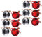 PRETYZOOM 36 STK Weihnachts kariert Ball Weihnachtskugeln prüfen Weihnachten Weihnachtskugel-Anhänger weihnachtsdeko Christbaumschmuck Dekorationsbaum hängend Christbaumkugel Anhänger Schaum