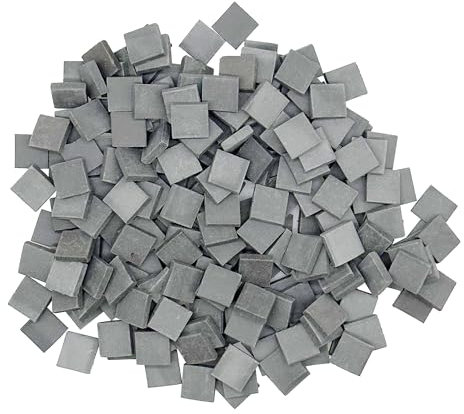 Cayway 200 PCS Mini Briques Miniatures, 1:35 Noir Mini Briques en Carrée pour Accessoires Aménagement Paysager Miniature pour Bâtiment Maison, Fairy Garden Decor