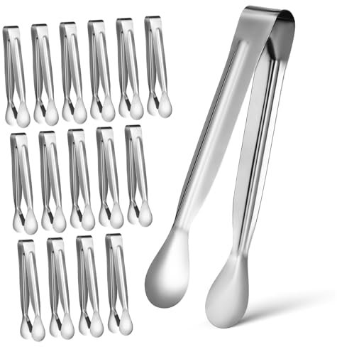 Alipis 18stücke Kleine Servierzangen Metallzangen Zuckerzangen Eiszangen Küchenwerkzeuge Für Vorspeisen
