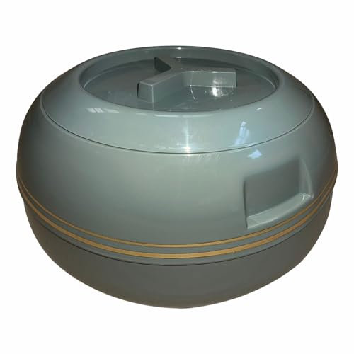 JMS we create smile (10000ml) Large Casserole Dish with Airtight Lockable Lid – Peacock Green Round Stainless Steel Insulated Thermal Food Warmer Bowl for Serving Food (10Litre)