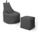 Nadimaideal Sitzsack XL - XXL für Kinder, Teenager & Erwachsene | Indoor & Outdoor | bereits gefüllt | Sitzsack Gaming | Füllung EPS Perlen (Anthrazit, XL - Durchmesser 65 cm - für Kinder)