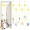 HäNgendes Katzenspielzeug, Katzenspielzeug TüRrahmen, Katzenspielzeug Selbstbeschäftigung,Interaktives Katzenspielzeug,Einstellbare Spielzeug Feder Plüsch Katze Spielzeug Indoor Katze Jagd（6 Stück）