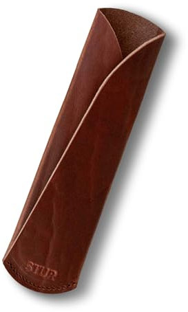 STUR - Griffschutz aus pflanzlich gegerbtem Echtleder – Pfannenstiel Hitzeschutz für Pfannen aus Eisen/Gusseisen – Griffüberzug langlebig & robust – Griffschale aus Leder ideal für Gusseisenpfannen