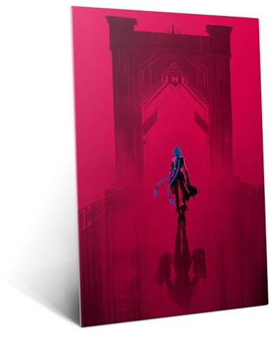 Displate Arcane Metallposter Arcane Poster Arcane Deko Arcane Bilder Arcane Merch League of Legends Poster Crossing the Bridge Poster 67,5x48cm