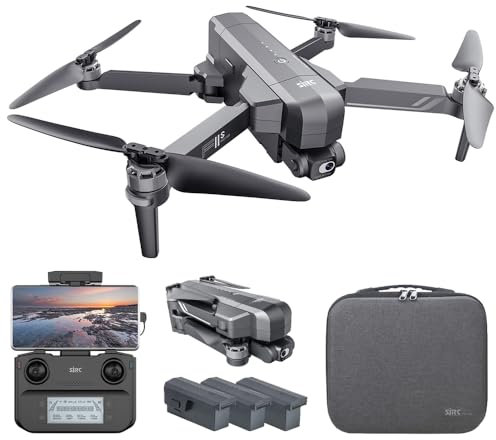 X-Verse SJRC F11S 4K PRO+ Drohne mit Kameras 4K HD EIS, 6KM Kontrollabstand, 2 Achsen Gimbal, Professionelle Faltbarer Quadcopter mit Bürstenlosem Motor für Erwachsene, 3 Batterien